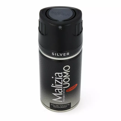 Парфумований дезодорант Malizia UOMO Silver 150 мл, цена | Фото