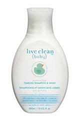 Шампунь детский для волос и тела без запаха Live Clean baby 300мл, цена | Фото